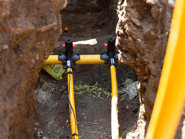 Gas Line Repair.